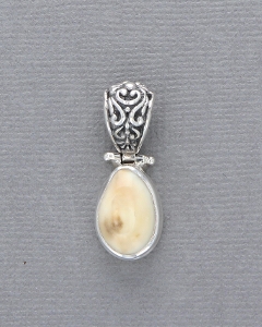 Sterling Silver Elk Ivory Pendant
